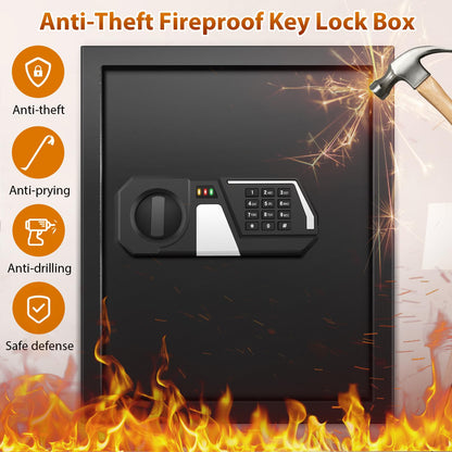 Mejasg Feuerfester Schlüsselkasten – Zahlencode, 48 Schlüssel