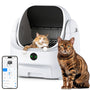 Ellenpent Katzenklo selbstreinigend offen – elektrische Katzentoilette aus ABS mit automatischer Reinigung