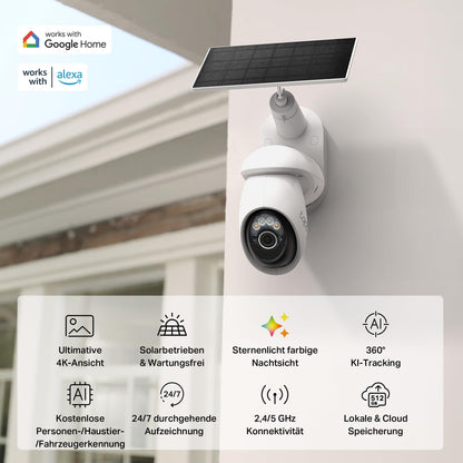 Tapo C660 KIT 4K Solar Überwachungskamera mit 360° KI-Tracking