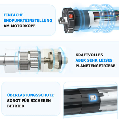 jarolift TDEP 10/13 Rohrmotor - SW60, 27kg Zugkraft
