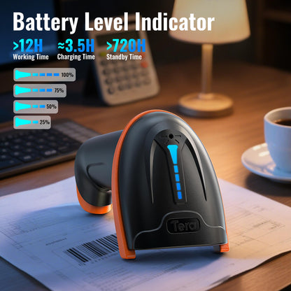 Tera D5100 Barcode Scanner 1D 2D QR Wireless USB Handscanner