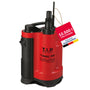 T.I.P. I-Compac 7500 Schmutzwasser-Tauchpumpe mit Schwimmerschalter, rotes Kunststoffgehäuse für Drainage