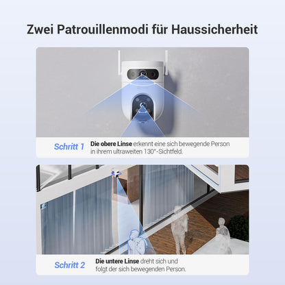 EZVIZ H9c 5MP Dual Pan & Tilt WLAN Kamera Aussen
