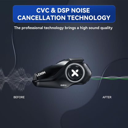 LEXIN G2P Motorrad Bluetooth Headset für 2 bis 6 Personen, Doppelpack