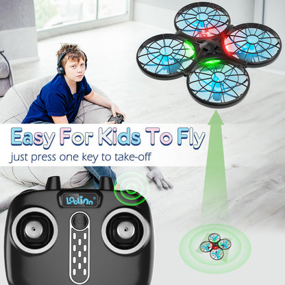 Loolinn Drone X26 Mini-Drohne für Kinder mit Antikollisionstechnologie