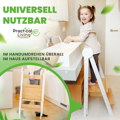 practical living e* Lernturm Montessori - klappbar Bambus