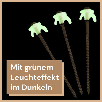 ABCamping Schraubheringe Set, 30 Stahl Zeltheringe mit Leuchteffekt
