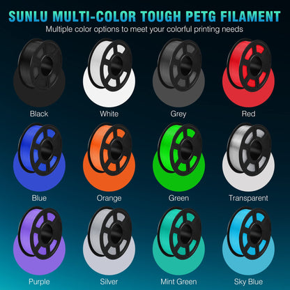 SUNLU PETG Filament 1,75 mm Weiss, 4 kg Bundle, 4 Spulen à 1 kg