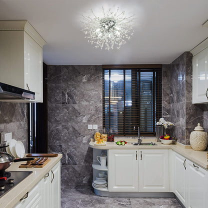 Rayofly Feuerwerk Kristall Kronleuchter – 6-flammig Chrom