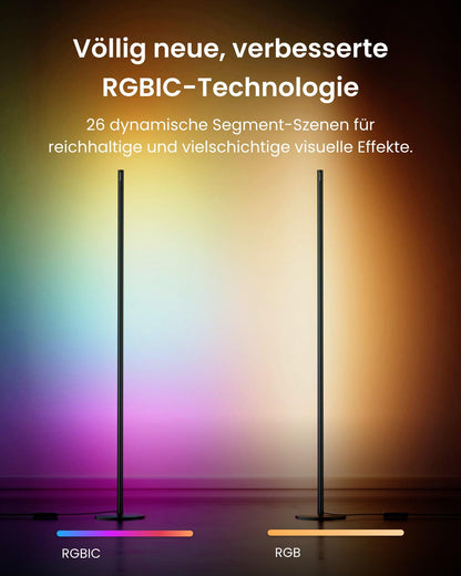 SwitchBot Matter RGBICWW LED Stehlampe Smart Home – Schwarz