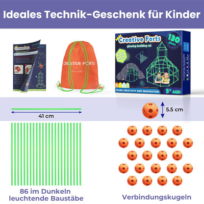 Tiny Land DIY Höhlen-Bauset, im Dunkeln leuchtend, 130-teilig