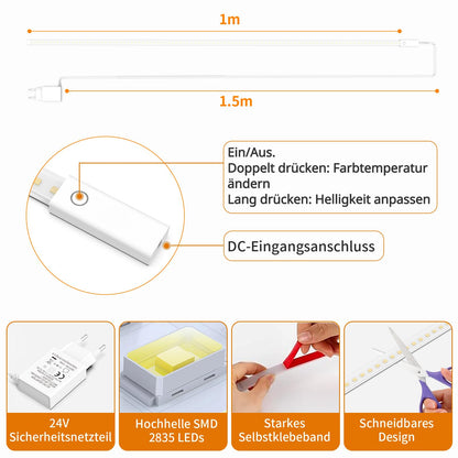 SIBI LIGHTING LED Unterbauleuchte dimmbar 2er-Set mit Fernbedienung