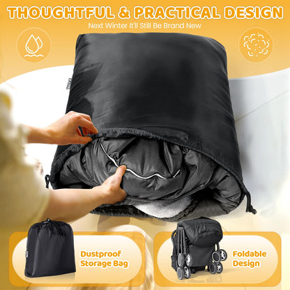 Orzbow Fussack Baby Kinderwagen Winter mitwachsend - schwarz