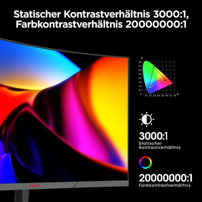 KOORUI 24E6CA Gaming Monitor - 24 Zoll Curved 180Hz Schwarz