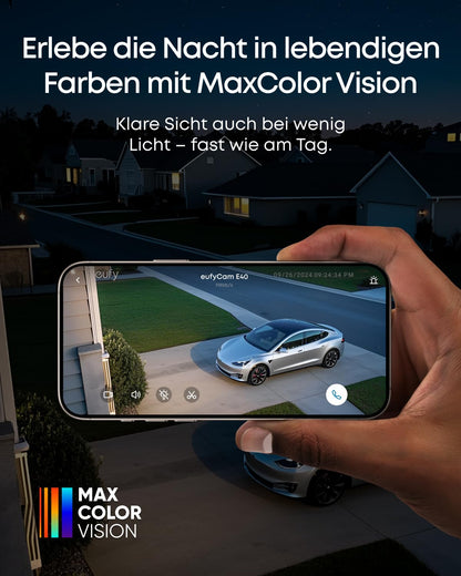 eufy Security eufyCam E40 Zusatzkamera – 2K Solar Überwachungskamera