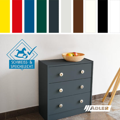 ADLER 5in1 Buntlack Matt – RAL 9005 Tiefschwarz, 2.5l