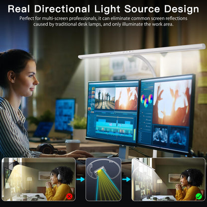 EYOCEAN LED Monitorlampe 80cm – Klemmbar, Gestensteuerung Weiss