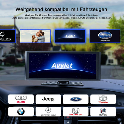 Avylet 9,26" wireless Carplay Display - Android Auto, Rückfahrkamera