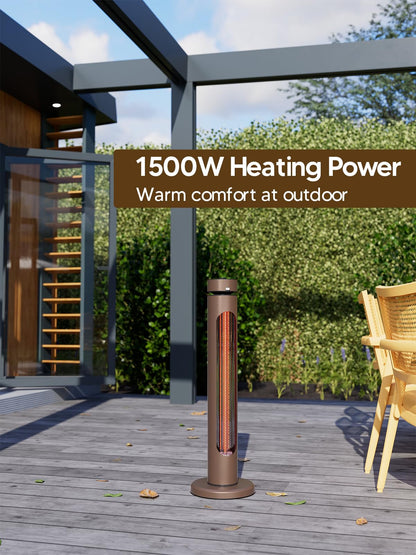 HeatSwiss Infrarot Standheizstrahler Terrassenheizer - 1500W Oszillation