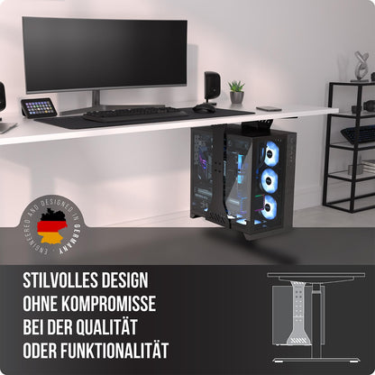 Ultimate Setup PC Halterung, unter Schreibtisch, bis 35 kg, schwarz