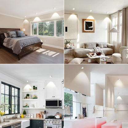 KYOTECH LED Aufbauspot Deckenspot - Weiss Matt 3000K 6W (4er Set)