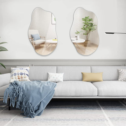 Muzilife Asymmetrischer Wandspiegel Rahmenlos 50x85cm