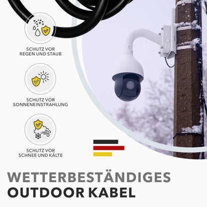 RedStar24 Cat7 S/FTP Erdkabel Netzwerkkabel - 100m Schwarz Outdoor