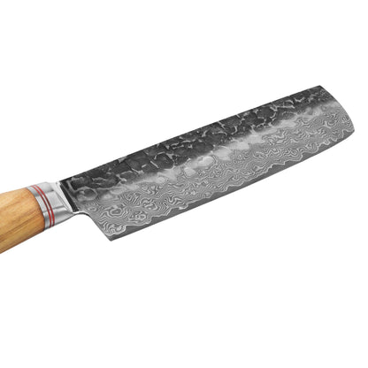 Wakoli Olive HS Damastmesser Nakiri 17cm Olivenholz
