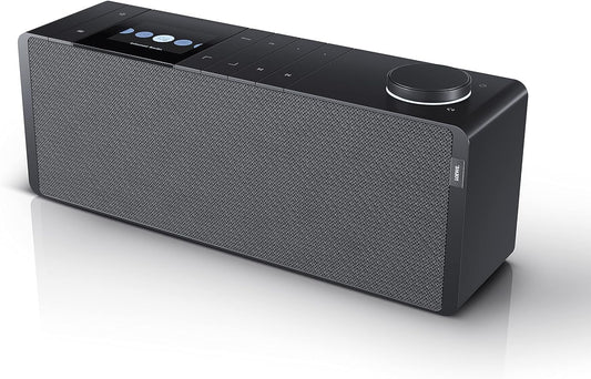 Loewe klang s1 Stereo Smartradio Digitalradio - Basaltgrau, quaderförmig. Empfängt Digital- & Internetradio, streamt Audio.