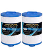 POOLPURE Whirlpool Filter PLF6CH-940 für Unicel 6CH-940, 2er-Pack – zylindrische Filterkartusche mit Tragegriff