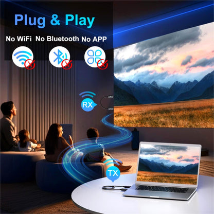 TechLink HDMI Transmitter Receiver Wireless 4K 5.8G - Schwarz