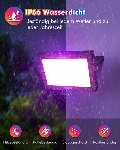 MEIKEE RGB LED Strahler 25W mit Fernbedienung, IP66, 2er-Set
