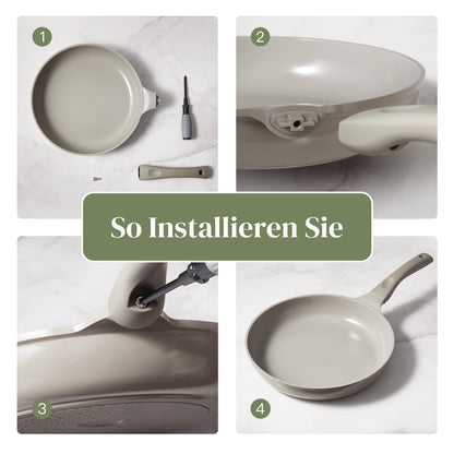 Redchef Keramik Pfanne – 28cm mit Deckel Induktion Antihaft