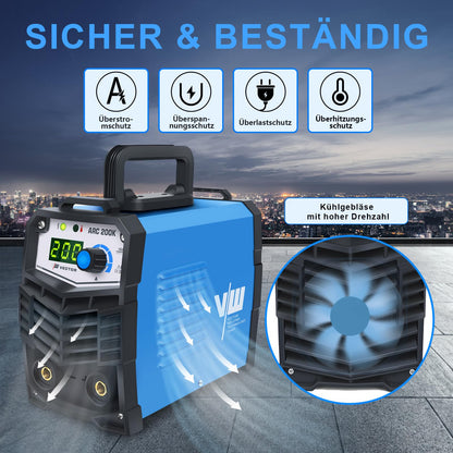 Vector Welding ARC200K MMA Schweissgerät - 200A Set