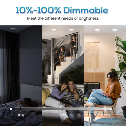 ALUSSO LIGHTING LED Einbauspot Flach Dimmbar IP65 68mm – 6er Set