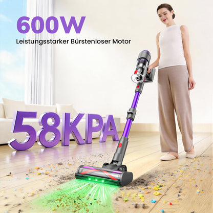 Circlio Akku-Staubsauger DWD2402A-600, kabellos, 600 W, Ladestation