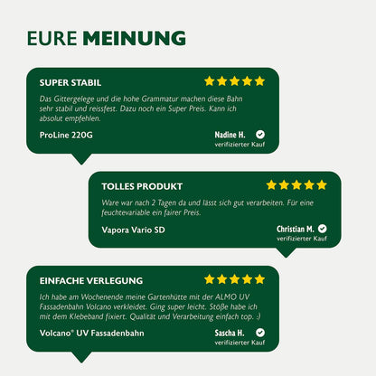 ALMO diffusionsoffene UV Unterspannbahn 37.5m² – mit Selbstklebenaht