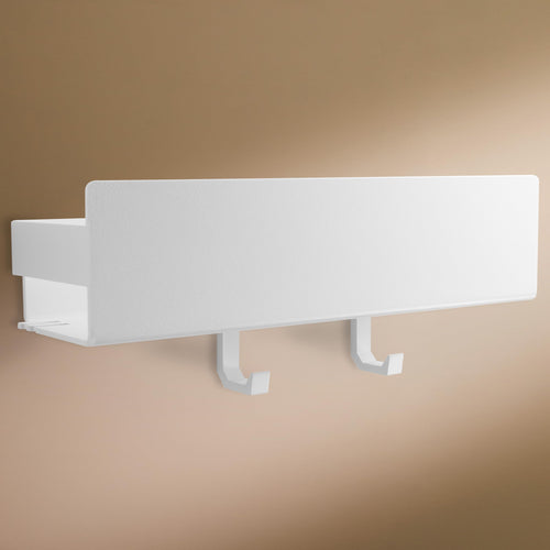 Designfabrik Hamburg Duschablage ohne Bohren, Weiss, 30 cm
