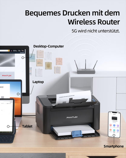PANTUM P2502W Laserdrucker – Schwarz Weiss und WLAN