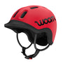 woom READY Kinder Fahrradhelm Rot Grösse M (53–57 cm) – mit flexiblem Schirm und reflektierenden Elementen