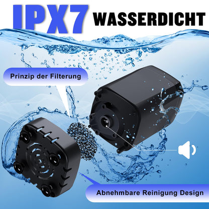 Spopal Campingdusche mit Pumpe, 6000 mAh Akku, Temperaturanzeige