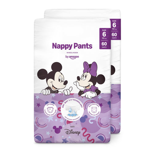 by Amazon Disney Windelhöschen Grösse 5 (12–17 kg), 140 Stück, weiss, mit Disney-Motiven