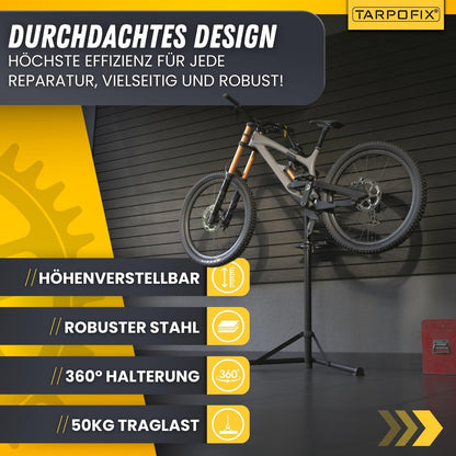 Tarpofix Schwerlast Fahrrad Montageständer bis 50kg E-Bike