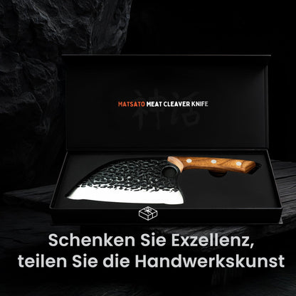 Matsato Hackmesser aus japanischem Stahl mit Buchenholzgriff