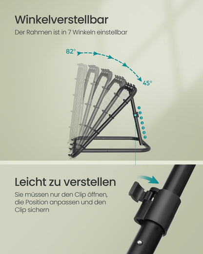 SONGMICS Fussball-Rebounder für Kinder, winkelverstellbar, schwarz