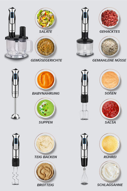 Lehmann Chopsui Stabmixer Set 1200 W mit Turbofunktion