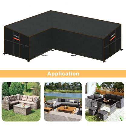 HEIMUNI Gartenmöbel Abdeckung L-Form Lounge wasserdicht 210x260 cm