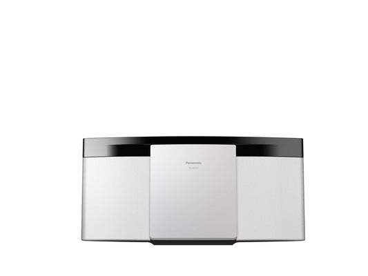 Panasonic SC-HC212EG Micro Hi-Fi System – DAB+ CD Bianco. Kompaktes weißes Audiosystem für DAB+ und CD-Wiedergabe von Musik.