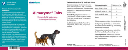 almapharm Almazyme Verdauungs-Ergänzung Hunde Katzen - 600 Tabs