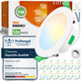 ALUSSO LED Einbaustrahler 230V, dimmbar, IP44, weiss, 12er Set, runde Deckenspots zur Einbaumontage